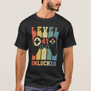Funny Level 41 Unlocked Video Game Gamer Boys Girl T-Shirt