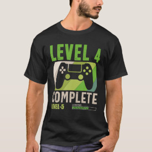 Funny Level 4 Complete Level 5 Loading Gamers 4Th T-Shirt