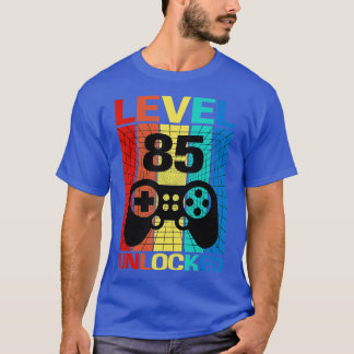 Funny Level 85 Year Old Birthday Unlocked Vintage T-Shirt