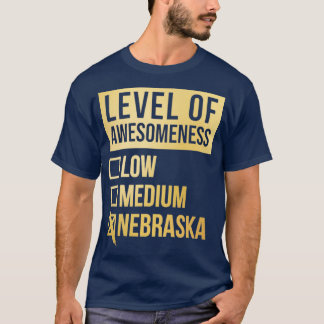Funny Level Of Awesomeness Low Medium Gift Nebrask T-Shirt