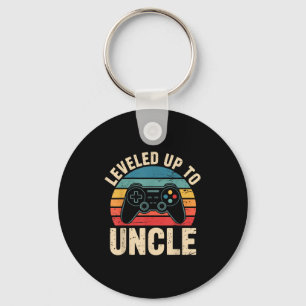 Funny Leveled Up To Uncle Video Gamers Gaming Cute Keychain