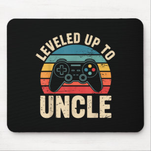 Funny Leveled Up To Uncle Video Gamers Gaming Cute Mouse Pad