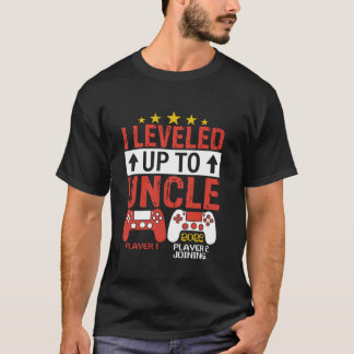 Funny Levelled Up To Uncle 2025 Promoted To Uncle  T-Shirt
