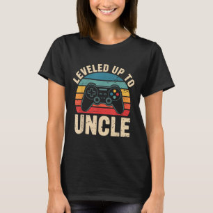 Funny Levelled Up To Uncle Video Gamers Gaming Cut T-Shirt