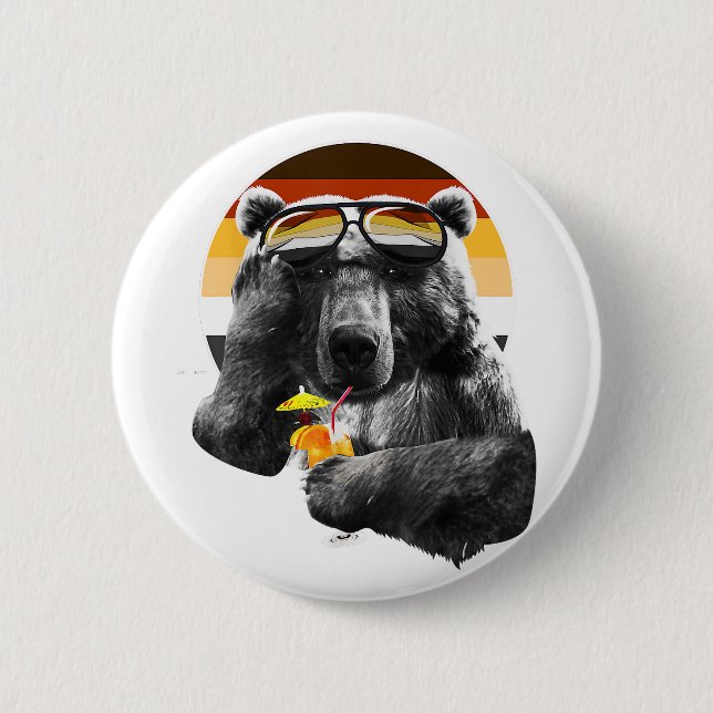 Funny LGBT Gay Bear Pride  2 Inch Round Button (Front)