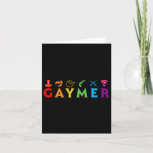 Funny Lgbt Pride Gay Gamer Video Game Lover Card