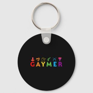 Funny Lgbt Pride Gay Gamer Video Game Lover  Keychain