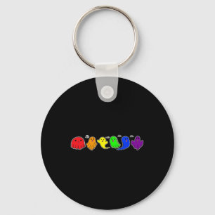 Funny Lgbtq Boo Ghost Spooky Halloween Rainbow Gay Keychain