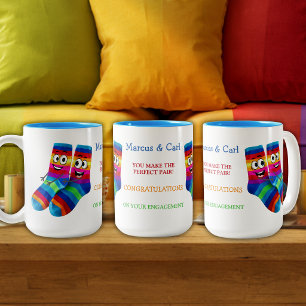 Funny LGBTQ “Perfect Pair” Rainbow Socks Mug