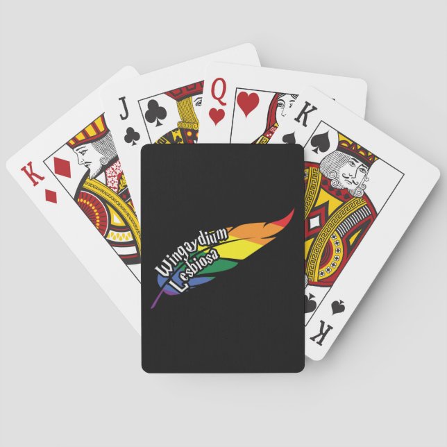 Funny LGBTQ | Play On Words | Pride | Rainbow Playing Cards (Back)