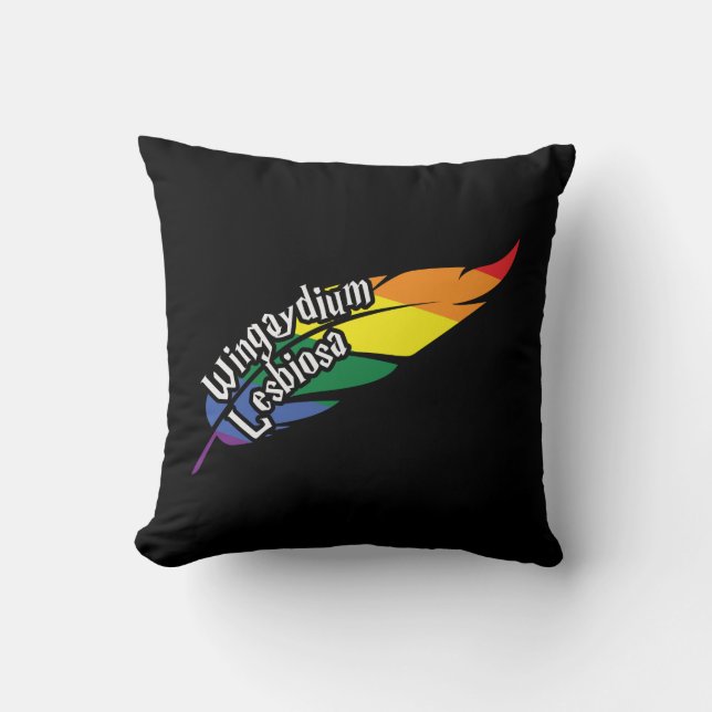 Funny LGBTQ | Play On Words | Pride | Rainbow Throw Pillow (Front)
