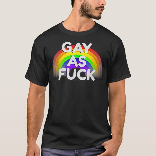 Funny LGBTQ Rainbow Gay Pride  T-Shirt (Front)
