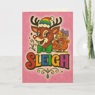 Funny LGBTQ+ Sleigh Christmas Card