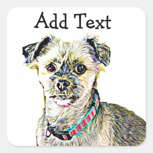 Funny Lhaso Apso or Shitzu Dog Sticker Personalize