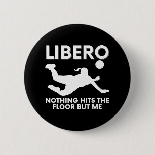 Funny Libero Volleyball Player 2 Inch Round Button