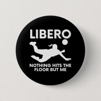 Funny Libero Volleyball Player 2 Inch Round Button