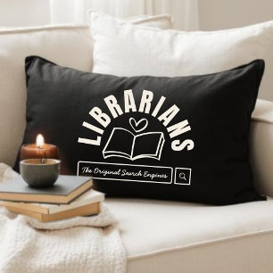 Funny Librarian Humour Book Lovers Gift Lumbar Pillow