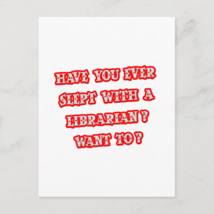 Funny Librarian Pick-Up Line Postcard