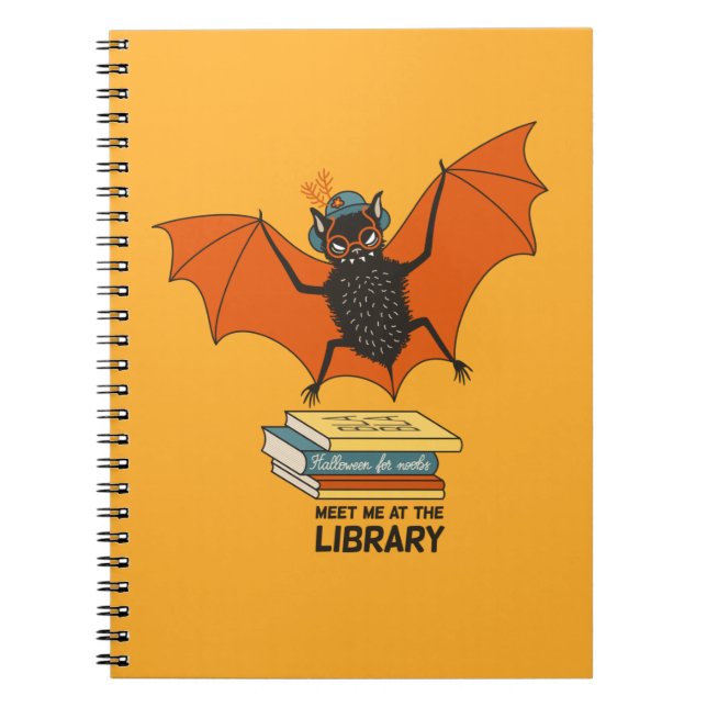 Funny librarian teacher bat book lover (Front)