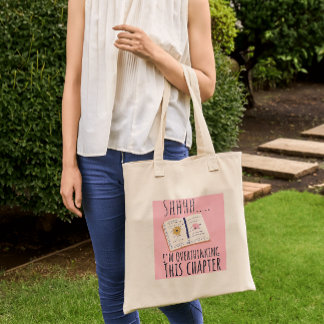 Funny librarian tote bag