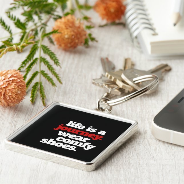 Funny Life is a Journey ... Keychain (Side)