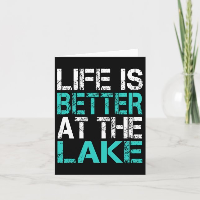 Funny Life Is Better At The Lake Camping Summer Va Card (Front)