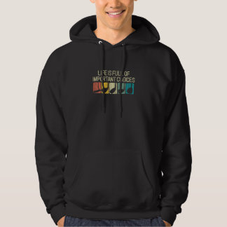 Funny Life Is Full Of Important Choices Vintage Go Hoodie