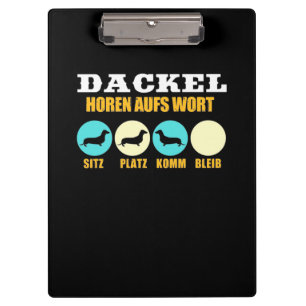 Funny Life With Dachshund Dog Clipboard