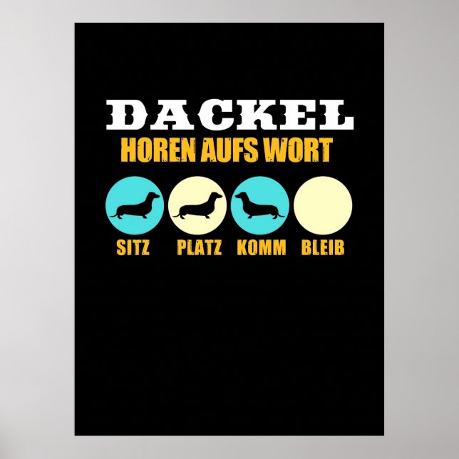 Funny Life With Dachshund Dog Poster (Front)