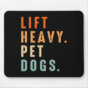 Funny Lift Heavy Pet Dogs Gym Fitness Weight Lifti Mouse Pad