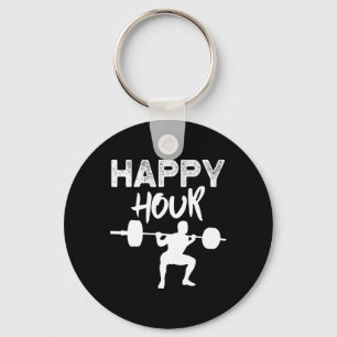 Funny Lifting Leg Day Gym Happy Hour  Keychain