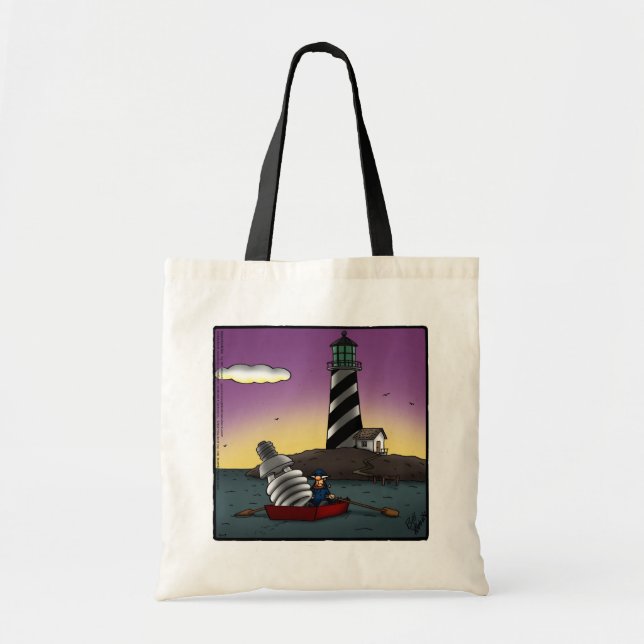 Funny Lighthouse Humour Tote Bag (Front)
