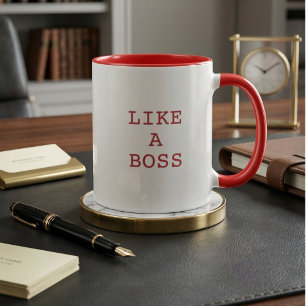 Funny Like a Boss Quote Two Tone Coffee Mug