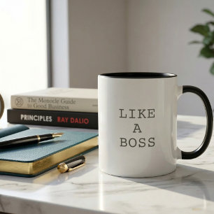 Funny Like a Boss Quote Two Tone Coffee Mug 