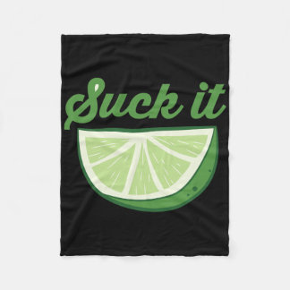Funny Lime Suck It Cinco De Mayo Citrus Sour Lime  Fleece Blanket