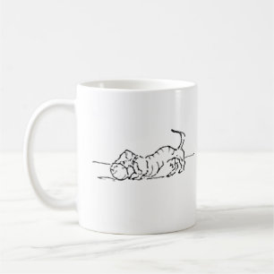 Funny Line Art Sausage Dog Coffee Mug
