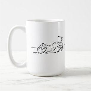 Funny Line Art Sausage Dog Coffee Mug
