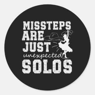 Funny Line Dance Shirt Line Dancer Quote Line Danc Classic Round Sticker
