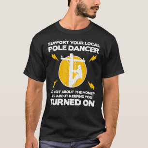 Funny Lineman Designs Men Dad Humour Lovers Electr T-Shirt