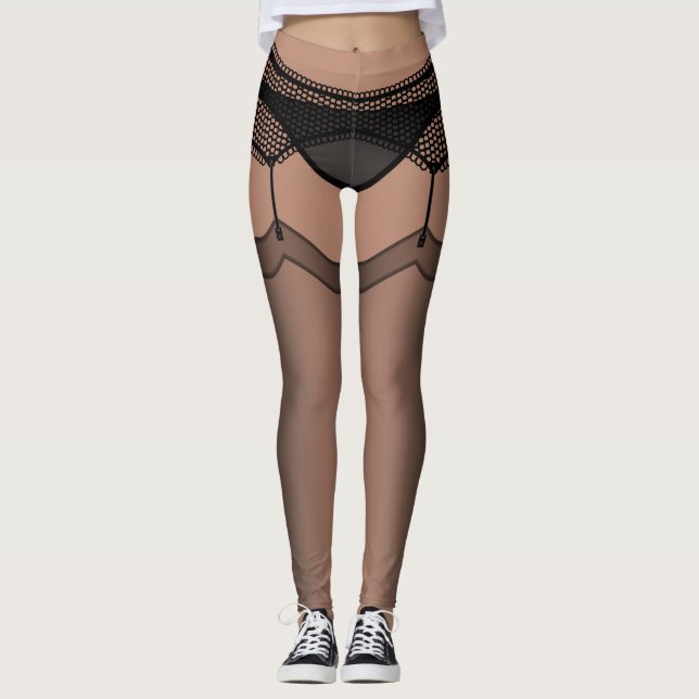 Funny Lingerie Leggings Stockings Costume Pants (Front)