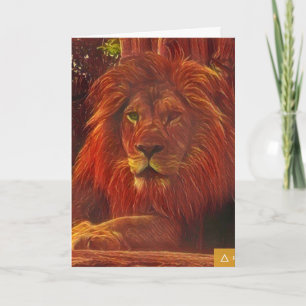 Funny Lion carte d'anniversaire