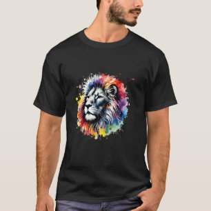 Funny Lion Cool Animal Lover Graphic Art Cat King T-Shirt