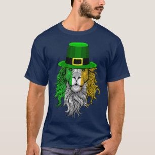 Funny Lion Ireland flag , Irish Lion Hat T-Shirt