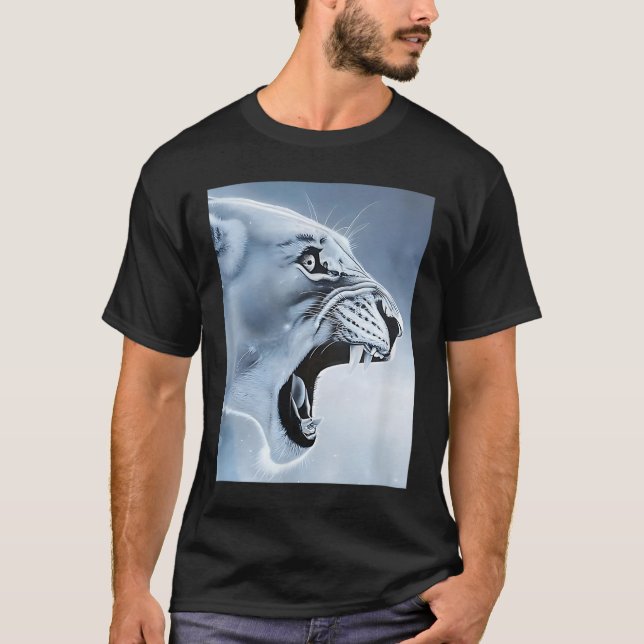 Funny Lion Monkey Meme Ragebait Meme Brainrot Gen  T-Shirt (Front)
