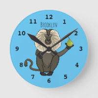 Funny lion tailed macaque monkey cartoon