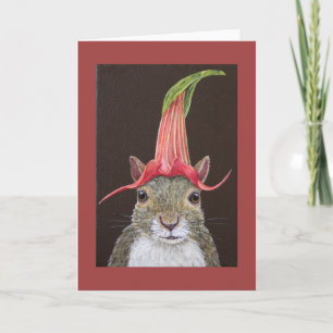 Funny Lisa the squirrel greeting card