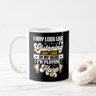 Funny Listening In My Head I'm Playing Harp Coffee Mug