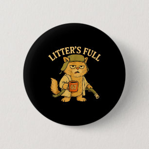 Funny Litter’s Full Cat Parody 67 Six Seven Meme 2 Inch Round Button