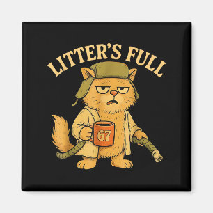 Funny Litter’s Full Cat Parody 67 Six Seven Meme  Magnet