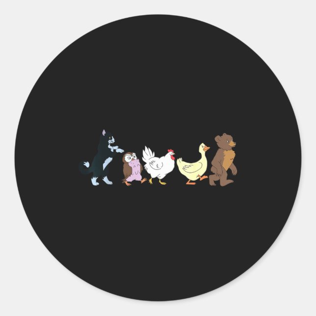 Funny Little Bear Birthday Graphic Y2k Bears Lover Classic Round Sticker (Front)